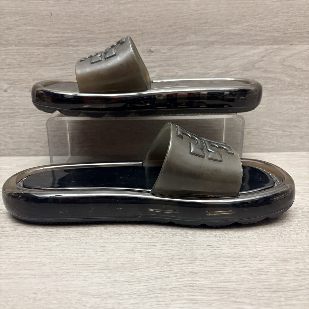 Tory Burch Bubble Jelly Slide Sandal Perfect Black Women’s Size 6B - Picture 7 of 9